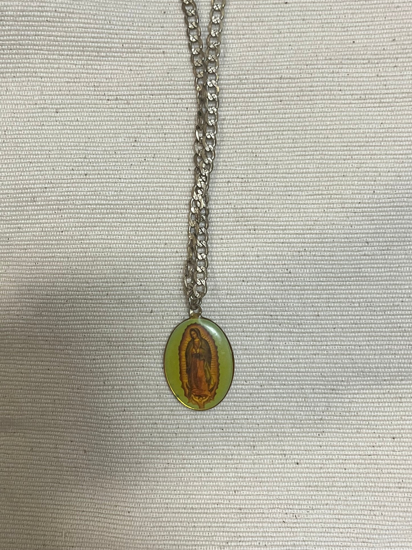 Vintage Virgencita Necklace - 925 Silver from Mexico.