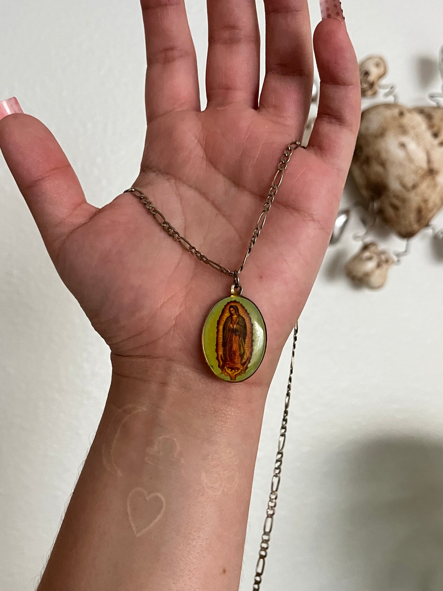 Vintage Virgencita Necklace - 925 Silver from Mexico.