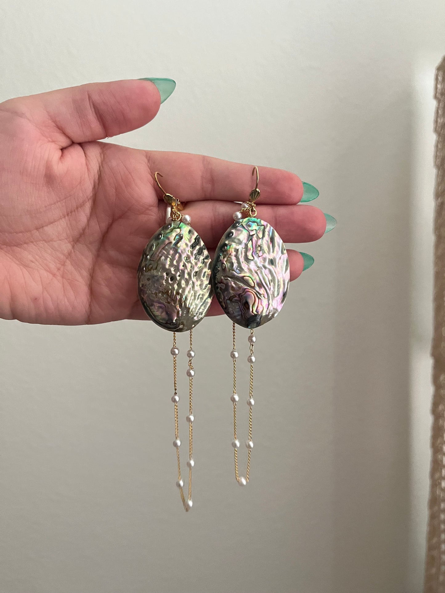 Siren - Real Abalone shell earrings