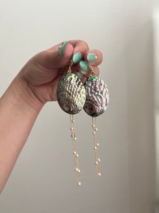 Siren - Real Abalone shell earrings