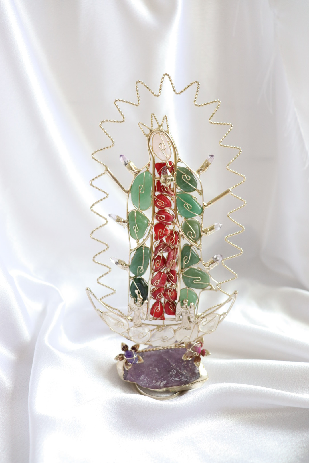 *PRE-ORDER* Large Green Virgencita (9-10 inches)